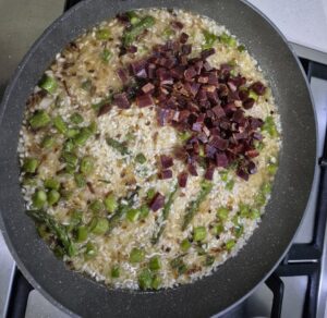 risotto with asparagus and pancetta
